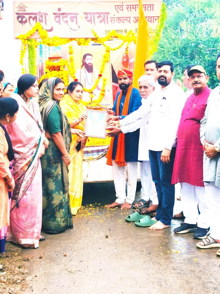 भाजपा के नेतृत्व में सैलाना में गूंजा समरसता का संदेश, कलश यात्रा का स्वागत